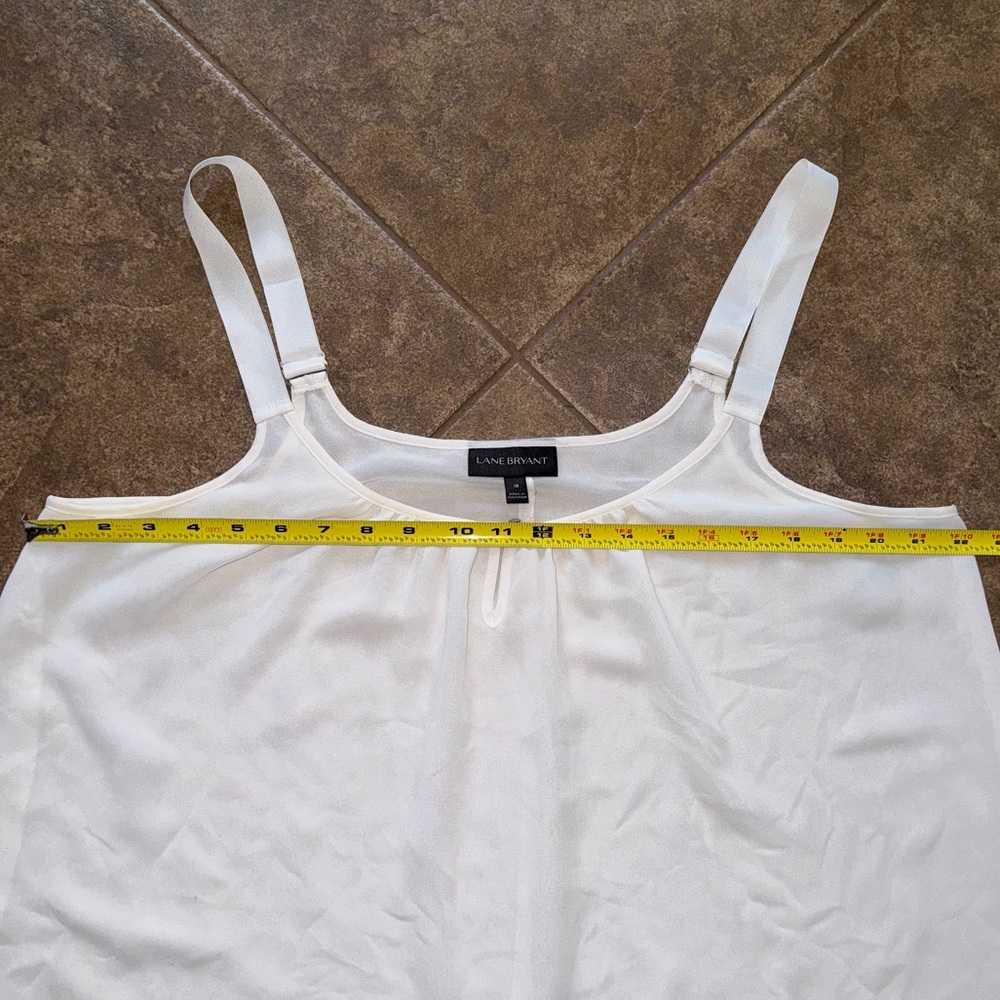 GUC - Lane Bryant - Straight Hem Cami With Grosgrain Ribbon Straps - Picture 4 of 6